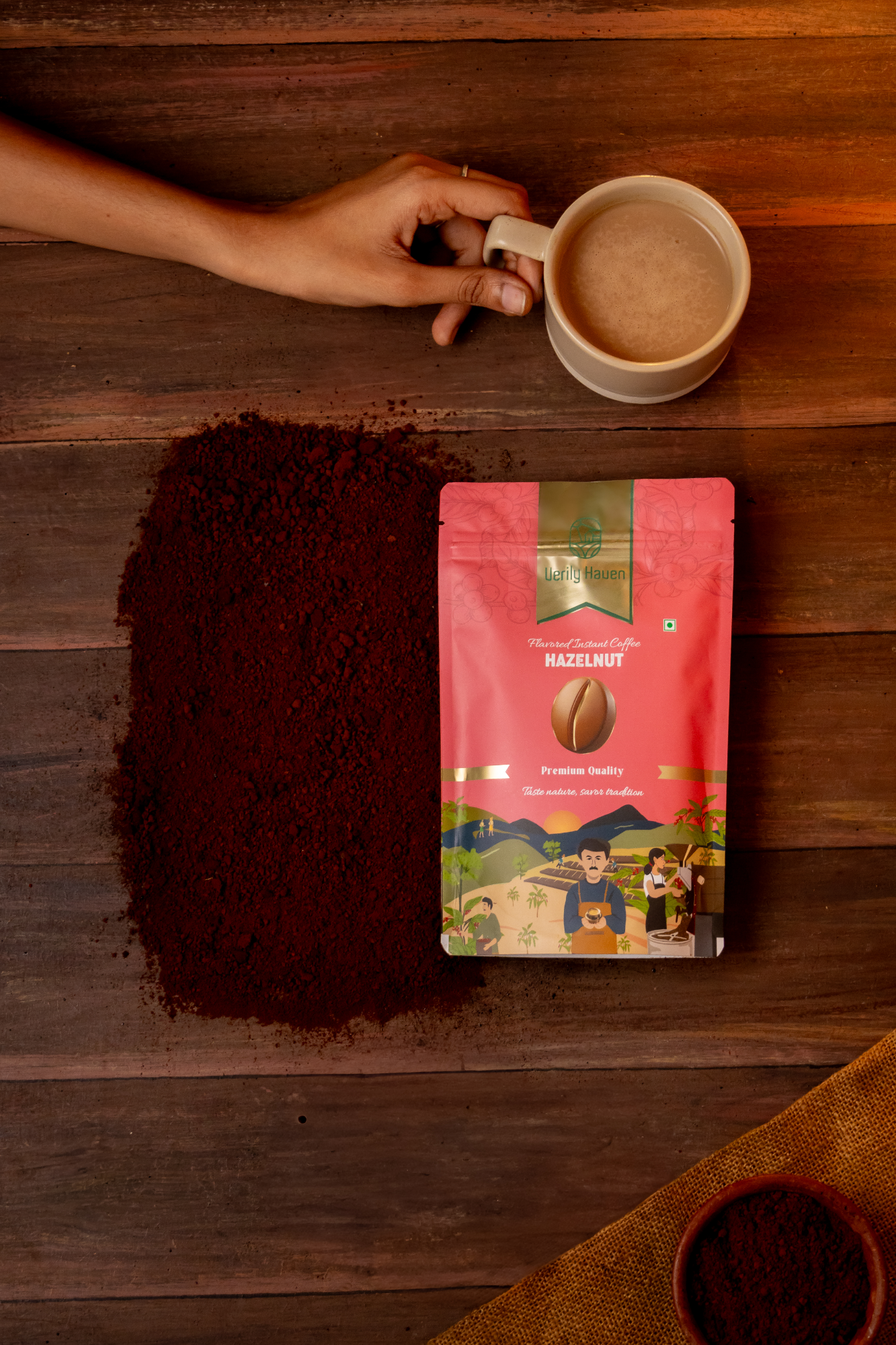 Instant Coffee Pure Agglomerated- Hazelnut